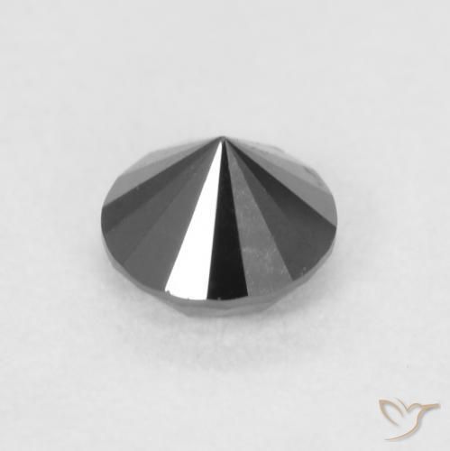9,17 ctw natürlicher Schwarz Diamant, Runden, Lichtundurchlässig