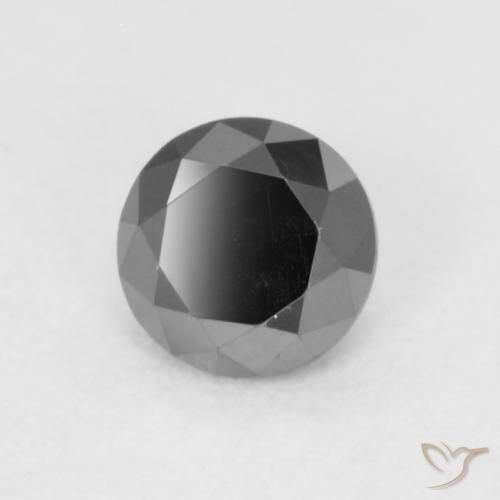 9,17 ctw natürlicher Schwarz Diamant, Runden, Lichtundurchlässig