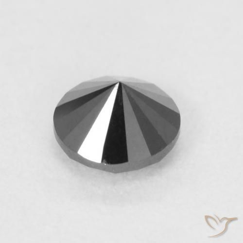 9,17 ctw natürlicher Schwarz Diamant, Runden, Lichtundurchlässig