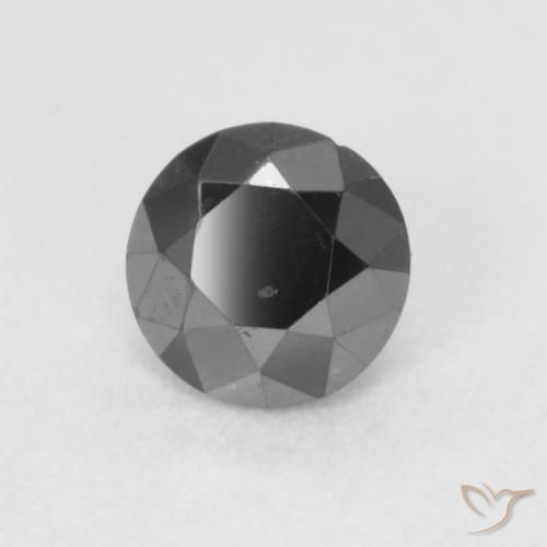9,17 ctw natürlicher Schwarz Diamant, Runden, Lichtundurchlässig