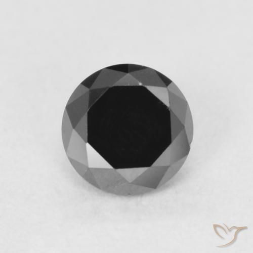 0.22ct Natürlicher Schwarz Diamant, Runden, Lichtundurchlässig