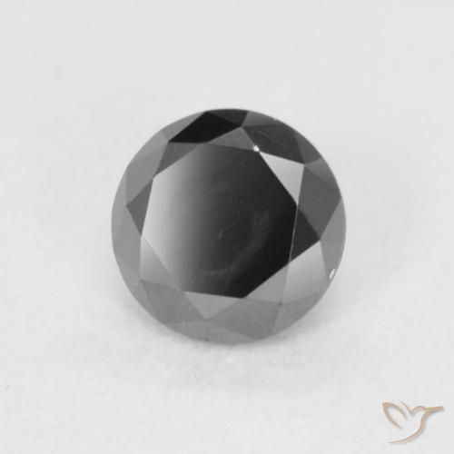 9,17 ctw natürlicher Schwarz Diamant, Runden, Lichtundurchlässig