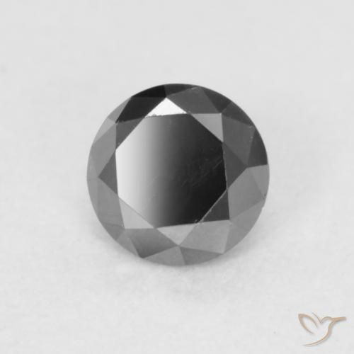 9,17 ctw natürlicher Schwarz Diamant, Runden, Lichtundurchlässig