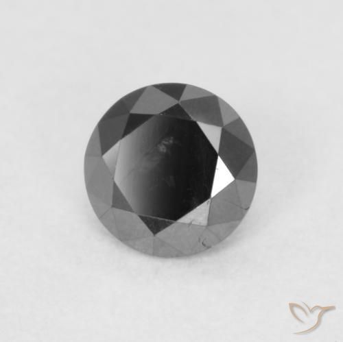9,17 ctw natürlicher Schwarz Diamant, Runden, Lichtundurchlässig