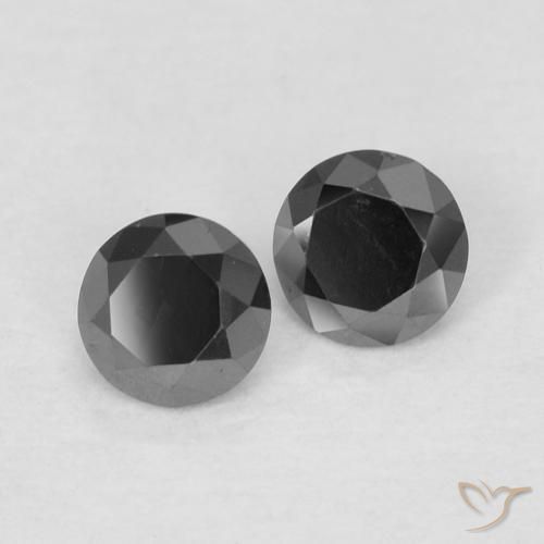 0.24 ct natürliche Schwarz Diamant-Edelsteine, Runden, Lichtundurchlässig