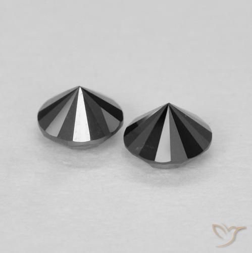 0.24 ct natürliche Schwarz Diamant-Edelsteine, Runden, Lichtundurchlässig