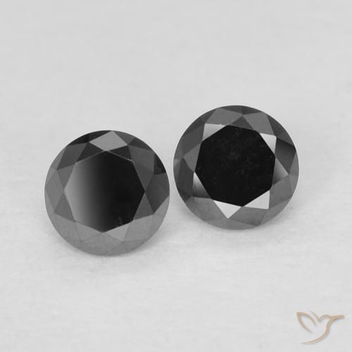 0.25 ct natürliche Schwarz Diamant-Edelsteine, Runden, Lichtundurchlässig
