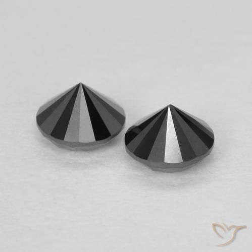 0.25 ct natürliche Schwarz Diamant-Edelsteine, Runden, Lichtundurchlässig
