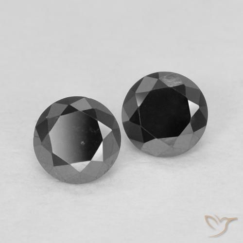 0.23 ct natürliche Schwarz Diamant-Edelsteine, Runden, Lichtundurchlässig