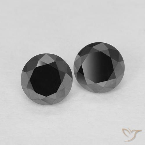 0.27 ct natürliche Schwarz Diamant-Edelsteine, Runden, Lichtundurchlässig