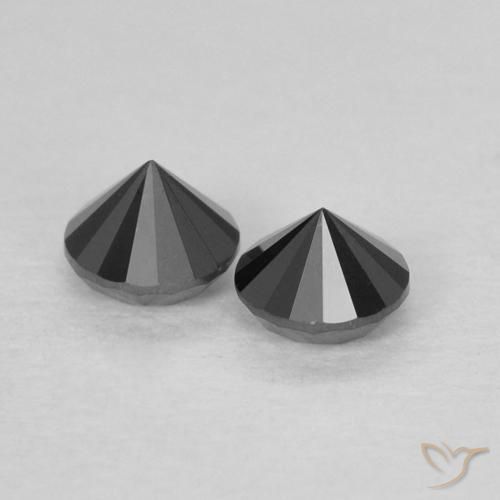 0.27 ct natürliche Schwarz Diamant-Edelsteine, Runden, Lichtundurchlässig