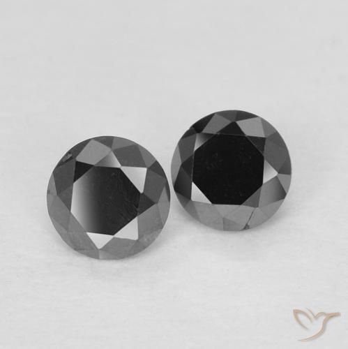 0.26 ct natürliche Schwarz Diamant-Edelsteine, Runden, Lichtundurchlässig