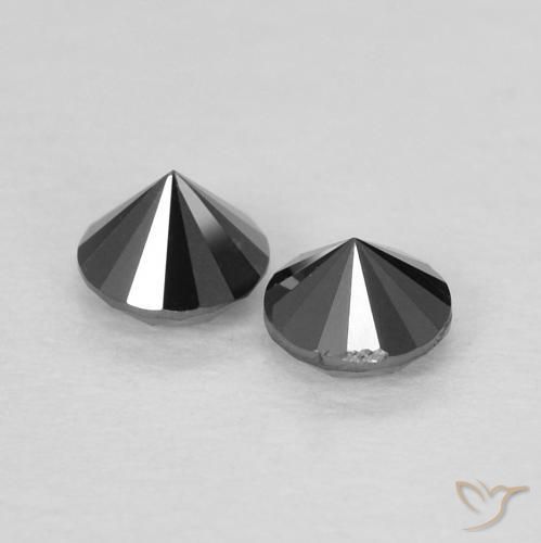 0.26 ct natürliche Schwarz Diamant-Edelsteine, Runden, Lichtundurchlässig
