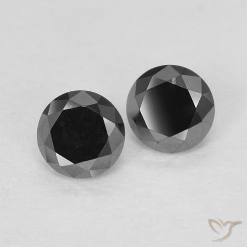 0.27 ct natürliche Schwarz Diamant-Edelsteine, Runden, Lichtundurchlässig