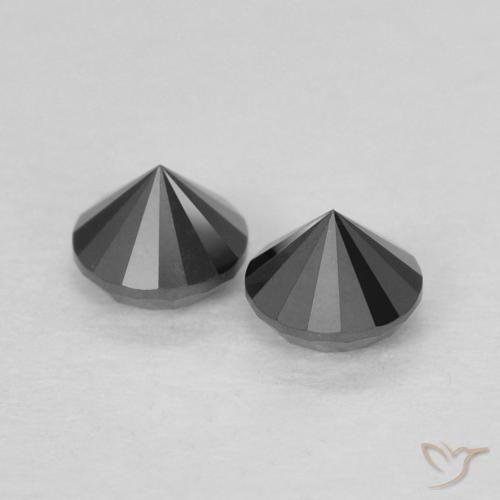 0.27 ct natürliche Schwarz Diamant-Edelsteine, Runden, Lichtundurchlässig