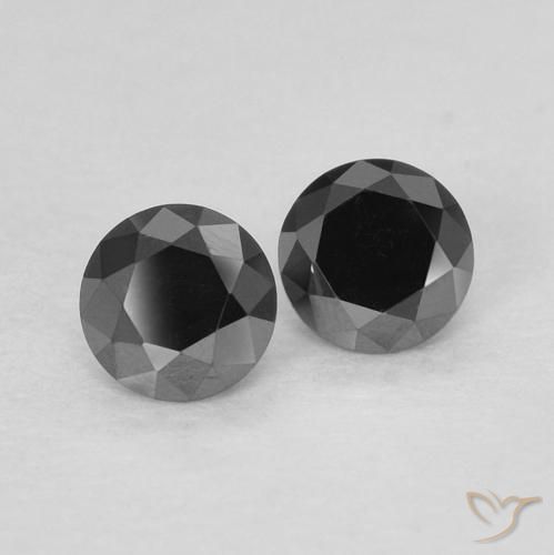 0.27 ct natürliche Schwarz Diamant-Edelsteine, Runden, Lichtundurchlässig