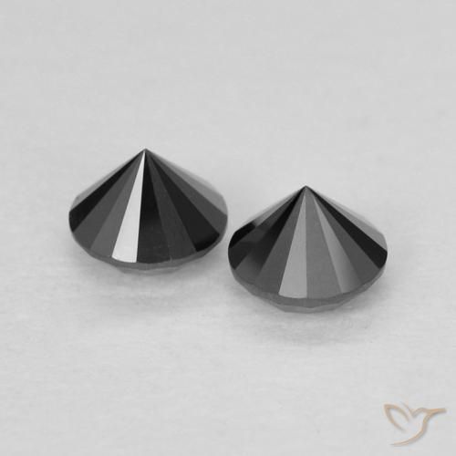 0.27 ct natürliche Schwarz Diamant-Edelsteine, Runden, Lichtundurchlässig