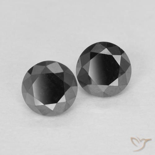 0.29 ct natürliche Schwarz Diamant-Edelsteine, Runden, Lichtundurchlässig