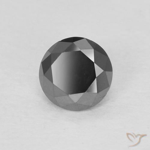 9,17 ctw natürlicher Schwarz Diamant, Runden, Lichtundurchlässig