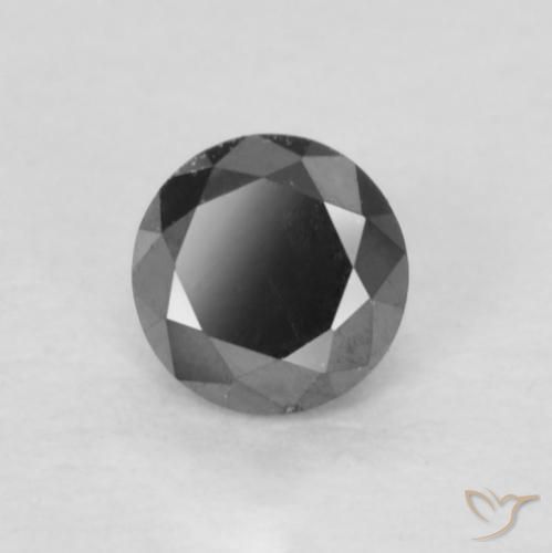 9,17 ctw natürlicher Schwarz Diamant, Runden, Lichtundurchlässig