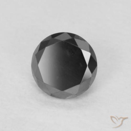 9,17 ctw natürlicher Schwarz Diamant, Runden, Lichtundurchlässig