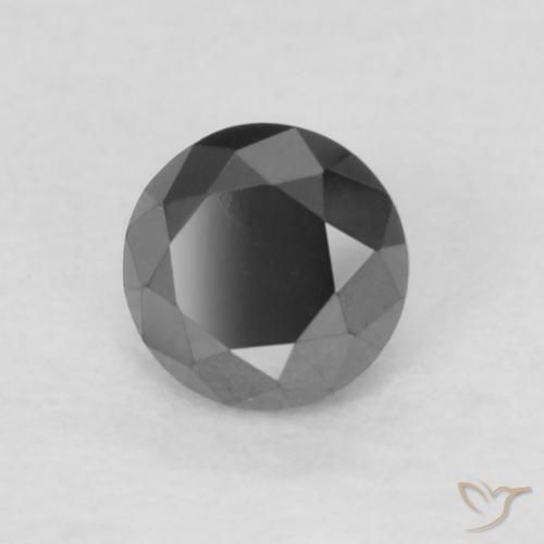 9,17 ctw natürlicher Schwarz Diamant, Runden, Lichtundurchlässig