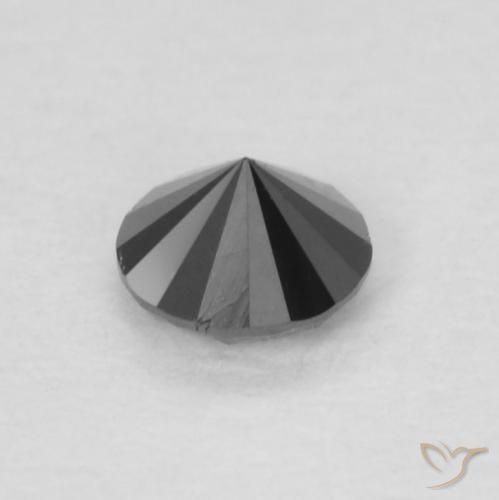9,17 ctw natürlicher Schwarz Diamant, Runden, Lichtundurchlässig