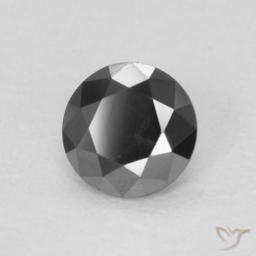 9,17 ctw natürlicher Schwarz Diamant, Runden, Lichtundurchlässig