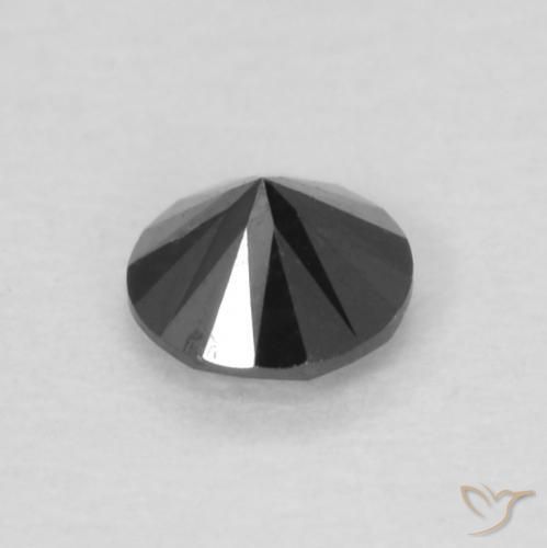 9,17 ctw natürlicher Schwarz Diamant, Runden, Lichtundurchlässig