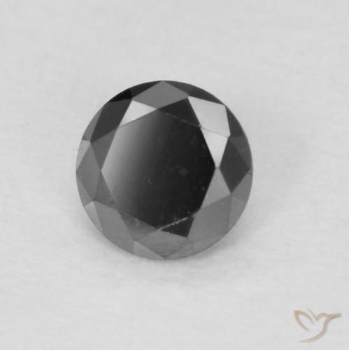 9,17 ctw natürlicher Schwarz Diamant, Runden, Lichtundurchlässig