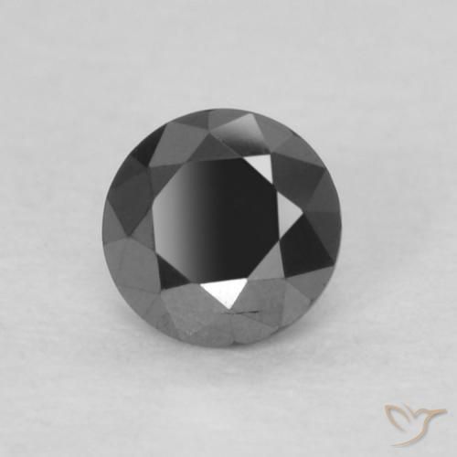 9,17 ctw natürlicher Schwarz Diamant, Runden, Lichtundurchlässig