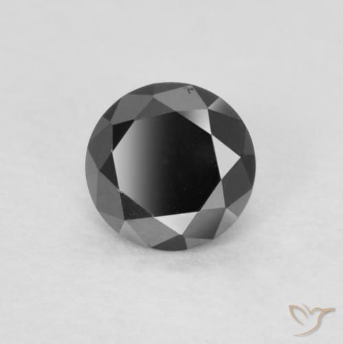 9,17 ctw natürlicher Schwarz Diamant, Runden, Lichtundurchlässig