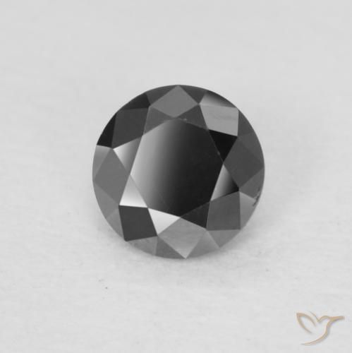 9,17 ctw natürlicher Schwarz Diamant, Runden, Lichtundurchlässig