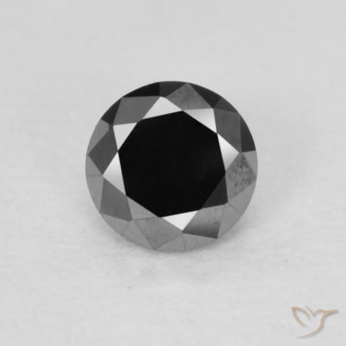 0.23ct Natürlicher Schwarz Diamant, Runden, Lichtundurchlässig