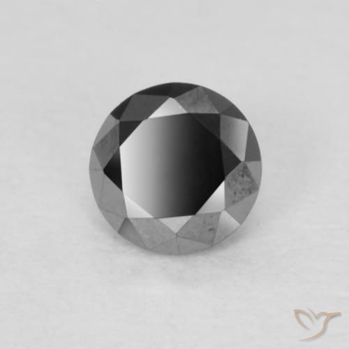 9,17 ctw natürlicher Schwarz Diamant, Runden, Lichtundurchlässig