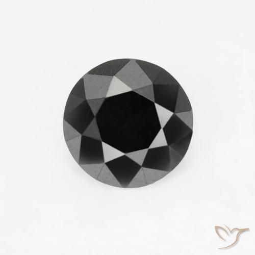 0.20ct Natürlicher Schwarz Diamant, Runden, Lichtundurchlässig