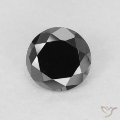 0.05ct Natürlicher Schwarz Diamant, Runden, Lichtundurchlässig