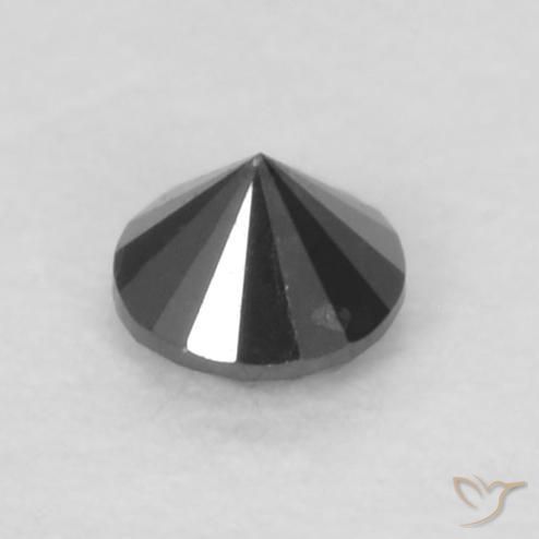 9,17 ctw natürlicher Schwarz Diamant, Runden, Lichtundurchlässig
