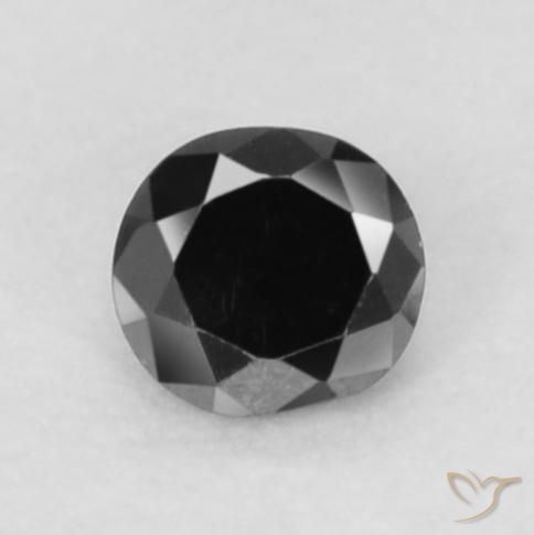 0.05ct Natürlicher Schwarz Diamant, Runden, Lichtundurchlässig