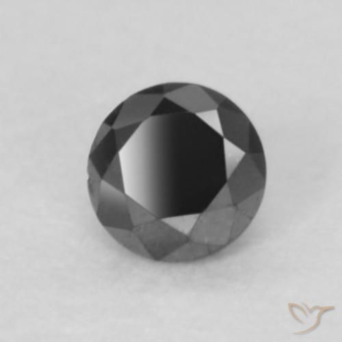 9,17 ctw natürlicher Schwarz Diamant, Runden, Lichtundurchlässig