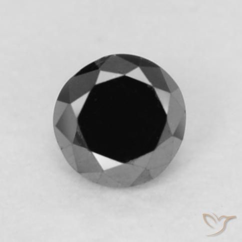 0.05ct Natürlicher Schwarz Diamant, Runden, Lichtundurchlässig