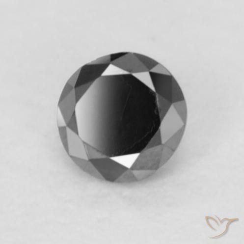 9,17 ctw natürlicher Schwarz Diamant, Runden, Lichtundurchlässig