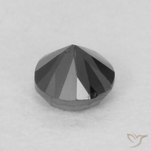 9,17 ctw natürlicher Schwarz Diamant, Runden, Lichtundurchlässig
