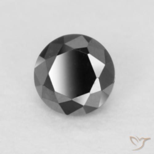 9,17 ctw natürlicher Schwarz Diamant, Runden, Lichtundurchlässig