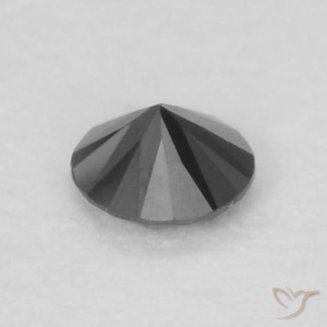 9,17 ctw natürlicher Schwarz Diamant, Runden, Lichtundurchlässig