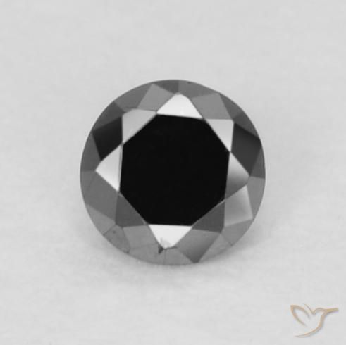 0.05ct Natürlicher Schwarz Diamant, Runden, Lichtundurchlässig