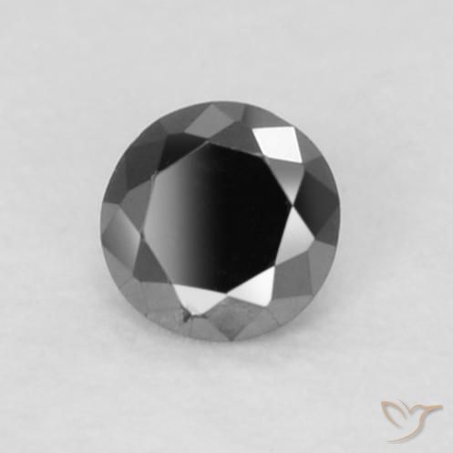 9,17 ctw natürlicher Schwarz Diamant, Runden, Lichtundurchlässig