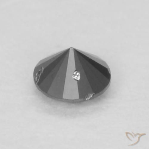 9,17 ctw natürlicher Schwarz Diamant, Runden, Lichtundurchlässig