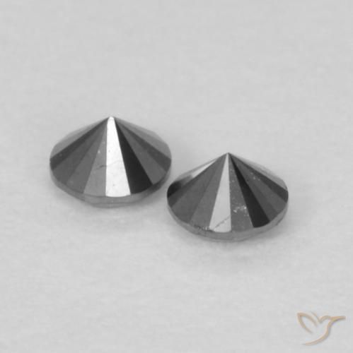 0.09 ct natürliche Schwarz Diamant-Edelsteine, Runden, Lichtundurchlässig