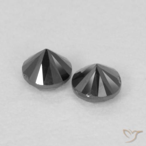 0.10 ct natürliche Schwarz Diamant-Edelsteine, Runden, Lichtundurchlässig